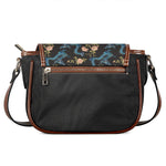 Chinese Dragon And Flower Pattern Print Saddle Bag