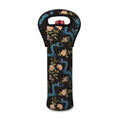 Chinese Dragon And Flower Pattern Print Single Neoprene Wine Tote