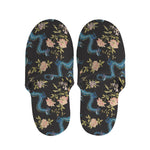 Chinese Dragon And Flower Pattern Print Slippers