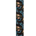 Chinese Dragon And Flower Pattern Print Table Runner