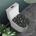 Chinese Dragon And Flower Pattern Print Toilet Lid Cover