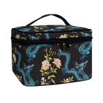 Chinese Dragon And Flower Pattern Print Travel Makeup Bag