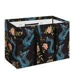 Chinese Dragon And Flower Pattern Print Utility Tote Bag