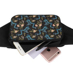 Chinese Dragon And Flower Pattern Print Waist Bag