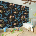 Chinese Dragon And Flower Pattern Print Wall Sticker