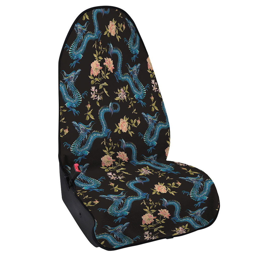 Chinese Dragon And Flower Pattern Print Waterproof Car Seat Cover
