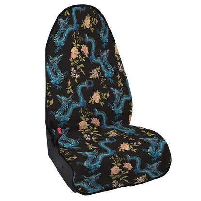 Chinese Dragon And Flower Pattern Print Waterproof Car Seat Cover