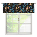 Chinese Dragon And Flower Pattern Print Window Valance