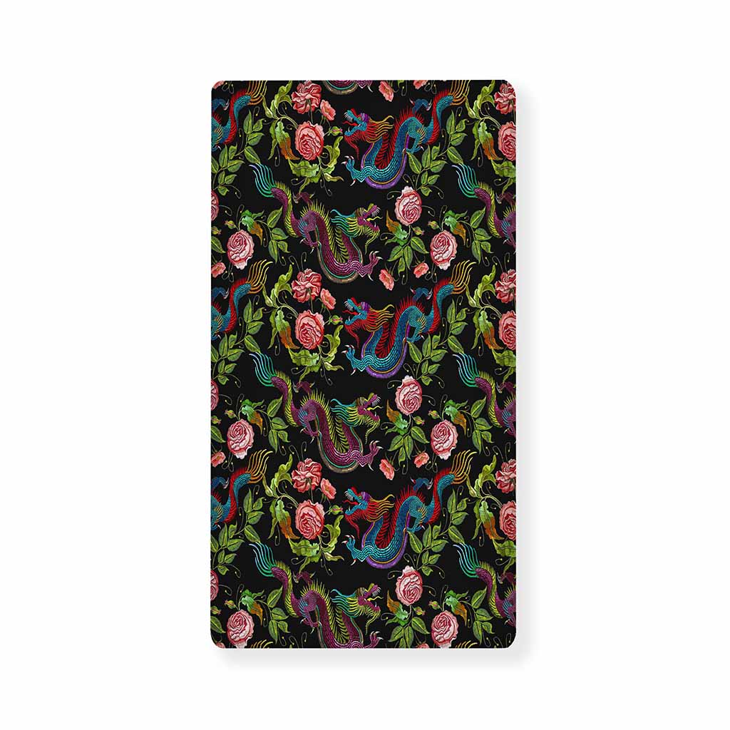 Chinese Dragon Flower Pattern Print Baby Crib Sheet