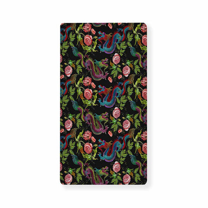 Chinese Dragon Flower Pattern Print Baby Crib Sheet