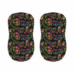 Chinese Dragon Flower Pattern Print Bar Stool Covers