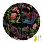 Chinese Dragon Flower Pattern Print Basketball