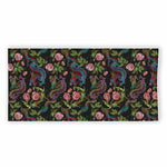 Chinese Dragon Flower Pattern Print Beach Towel