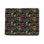 Chinese Dragon Flower Pattern Print Bifold Wallet
