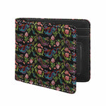 Chinese Dragon Flower Pattern Print Bifold Wallet