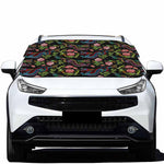Chinese Dragon Flower Pattern Print Car Windshield Snow Cover