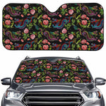 Chinese Dragon Flower Pattern Print Car Windshield Sun Shade