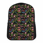 Chinese Dragon Flower Pattern Print Casual Backpack