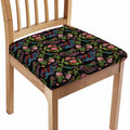 Chinese Dragon Flower Pattern Print Chair Cushion Cover