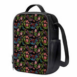 Chinese Dragon Flower Pattern Print Crossbody Lunch Bag