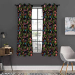 Chinese Dragon Flower Pattern Print Curtain