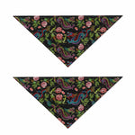Chinese Dragon Flower Pattern Print Dog Bandana
