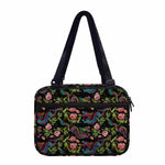 Chinese Dragon Flower Pattern Print Double Strap Bible Bag