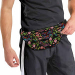 Chinese Dragon Flower Pattern Print Fanny Pack