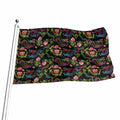 Chinese Dragon Flower Pattern Print Flag