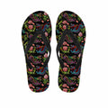 Chinese Dragon Flower Pattern Print Flip Flops