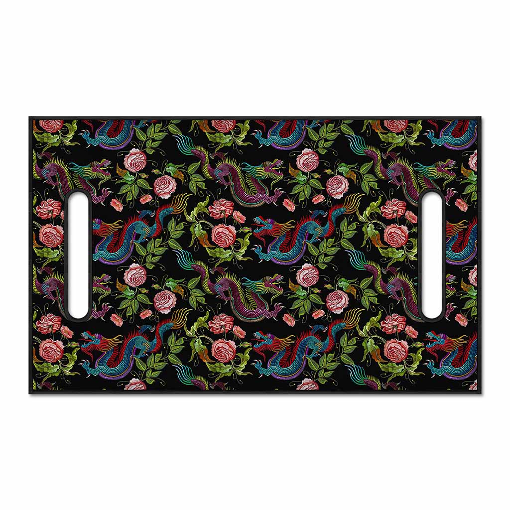 Chinese Dragon Flower Pattern Print Golf Cart Seat Cover