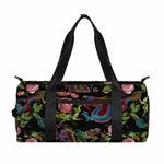 Chinese Dragon Flower Pattern Print Gym Bag