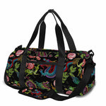 Chinese Dragon Flower Pattern Print Gym Bag