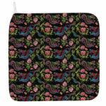 Chinese Dragon Flower Pattern Print Hand Towel