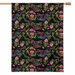 Chinese Dragon Flower Pattern Print House Flag