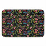 Chinese Dragon Flower Pattern Print Indoor Door Mat