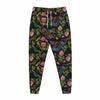 Chinese Dragon Flower Pattern Print Jogger Pants