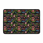 Chinese Dragon Flower Pattern Print Kitchen Mat