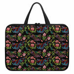 Chinese Dragon Flower Pattern Print Laptop Sleeve With Handle