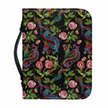 Chinese Dragon Flower Pattern Print Leather Bible Cover