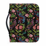 Chinese Dragon Flower Pattern Print Leather Bible Cover