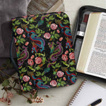 Chinese Dragon Flower Pattern Print Leather Bible Cover