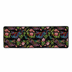 Chinese Dragon Flower Pattern Print Long Kitchen Mat