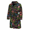 Chinese Dragon Flower Pattern Print Men's Bathrobe