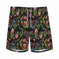 Chinese Dragon Flower Pattern Print Men's Athletic Shorts