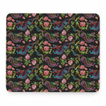 Chinese Dragon Flower Pattern Print Mouse Pad