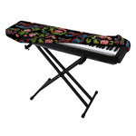 Chinese Dragon Flower Pattern Print Piano Keyboard Cover