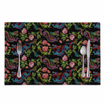 Chinese Dragon Flower Pattern Print Placemat