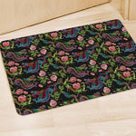 Chinese Dragon Flower Pattern Print Polyester Doormat