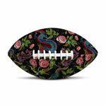 Chinese Dragon Flower Pattern Print Rugby Ball